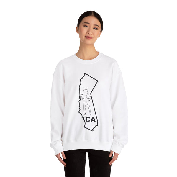 State Lines White Crewneck Sweater