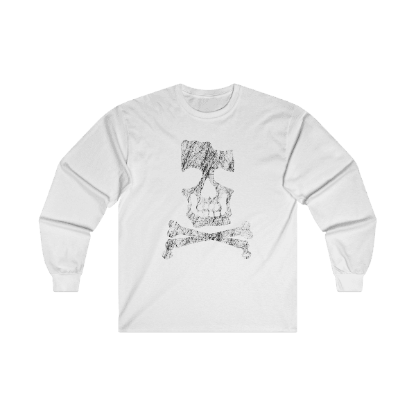 Skull and Crossbones White Long Sleeve